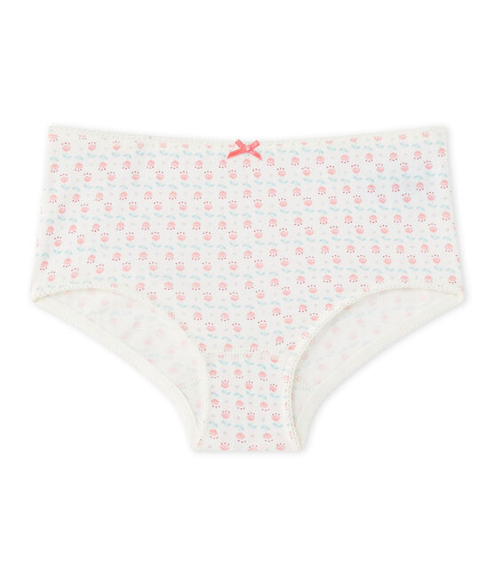 Shortie estampado en jersey stretch blanco LAIT/blanco MULTICO