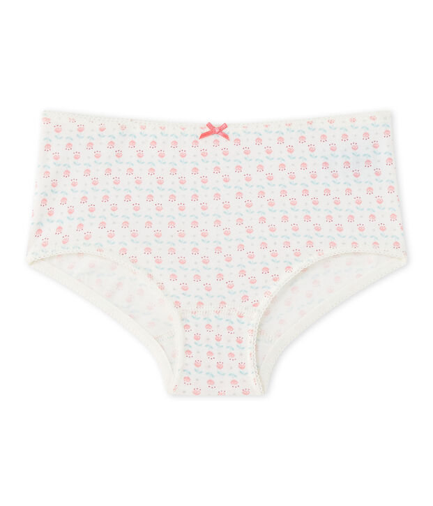 Shortie estampado en jersey stretch blanco/multicolor