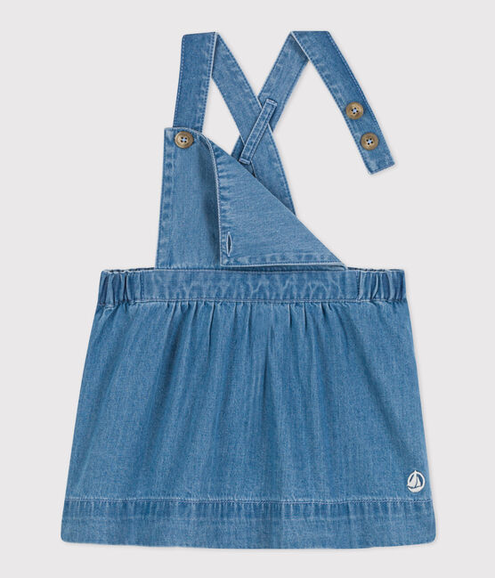 Vestido vaquero ligero sin mangas para bebé azul DENIM CLAIR