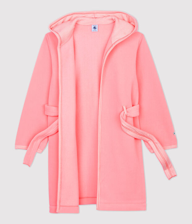 Bata de tejido polar de ni&ntilde;o/ni&ntilde;a rosa