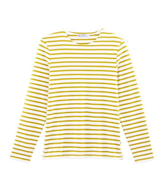 Jersey marinero icónico para hombre blanco MARSHMALLOW/amarillo BAMBOO