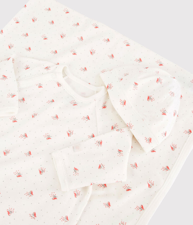 Estuche de regalo de nacimiento de pajarito de beb&eacute; de algod&oacute;n org&aacute;nico variante 1