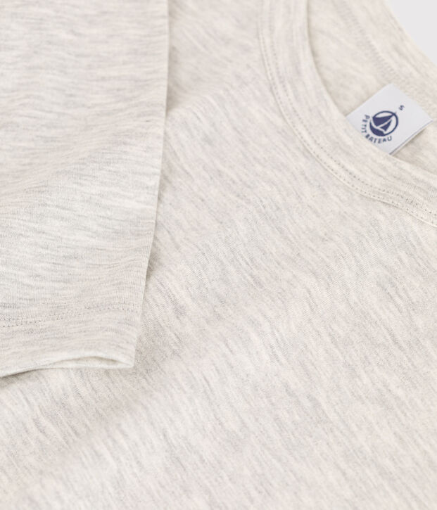 Camiseta de algod&oacute;n L'ICONIQUE abrigada con cuello redondo para mujer BELUGA CHINE