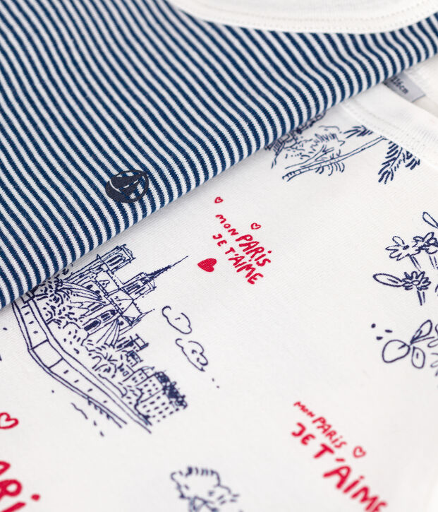 Juego de 2 pijamas infantiles de algod&oacute;n multicolor