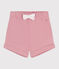 Pantalón corto liso de algodón para bebé rosa CHARME