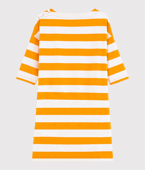 Vestido de rayas de mujer amarillo TEHONI/blanco MARSHMALLOW