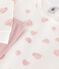 Camisón y leggings infantiles de felpa con estampado de corazones rosa JOLI/blanco MULTICO
