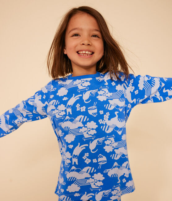 Pijama infantil de algodón con estampado FUJI/ MARSHMALLOW