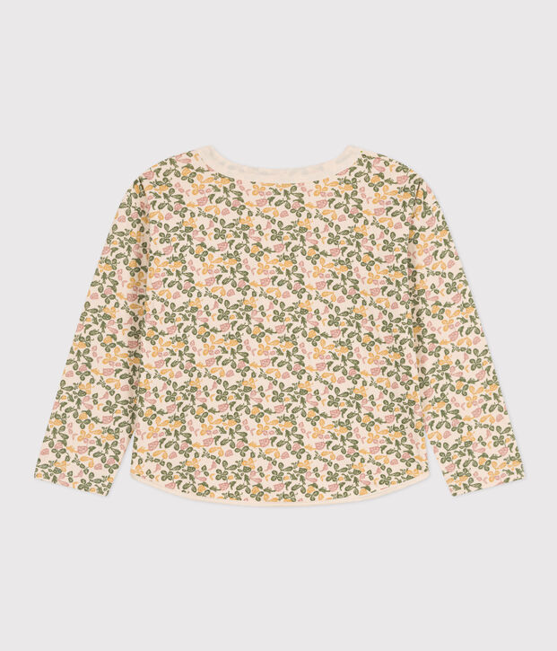 Camiseta de manga larga estampada de t&uacute;bico para ni&ntilde;a crudo/multicolor