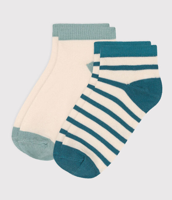 2 pares de calcetines infantiles de algodón a rayas variante 1