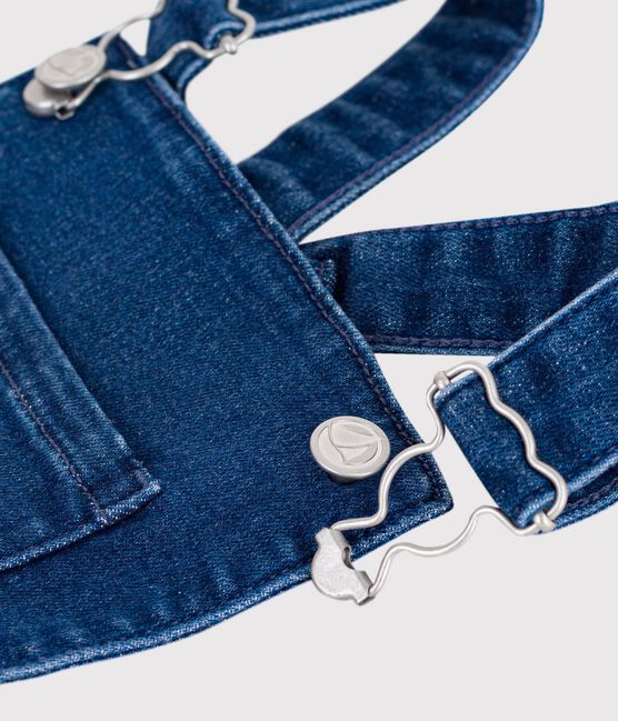 Pichi de tejido denim para bebé azul DENIM MOYEN