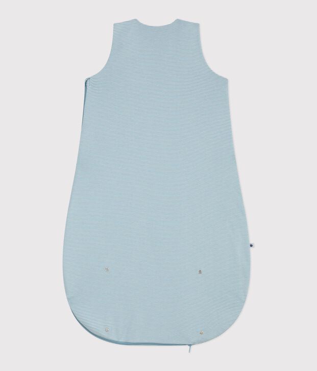 Saco de algod&oacute;n a rayas para beb&eacute; TOG 0,5 verde/blanco