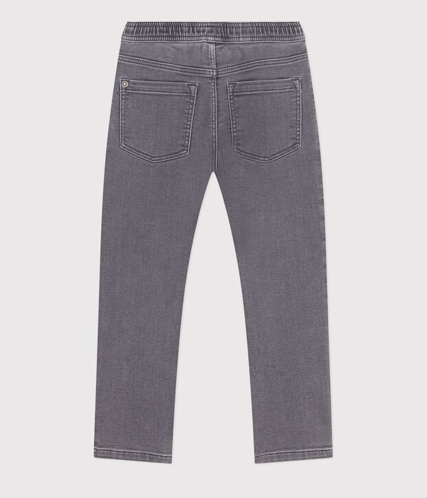 Pantal&oacute;n regular de tejido vaquero sostenible para ni&ntilde;o gris