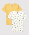 Juego de 2 camisetas de manga corta con estampado de muflón de niña de algodón orgánico variante 1