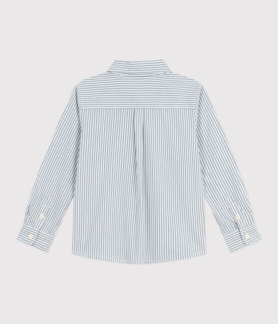 Camisa infantil de algodón a rayas verde MILK/ GOBELIN