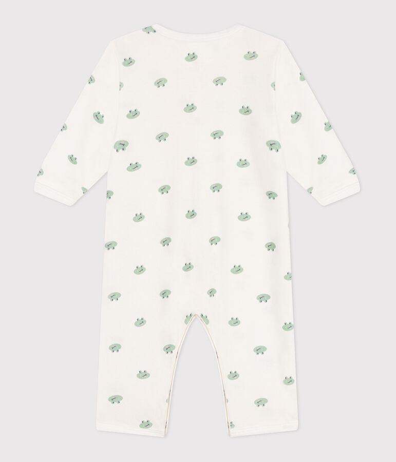 Pijama sin pies de algod&oacute;n con ranas para beb&eacute; blanco MARSHMALLOW/blanco MULTICO