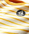 Camiseta de manga larga a rayas para bebé niño blanco MARSHMALLOW/amarillo BOUDOR