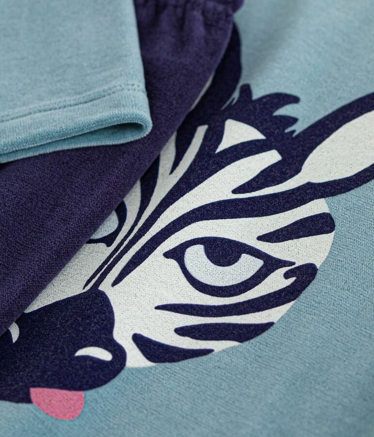 Pijama infantil de terciopelo azul/azul