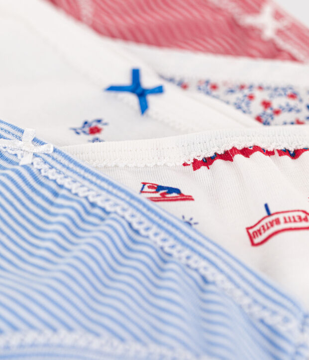 Juego de 5 braguitas de algod&oacute;n Par&iacute;s para ni&ntilde;a multicolor