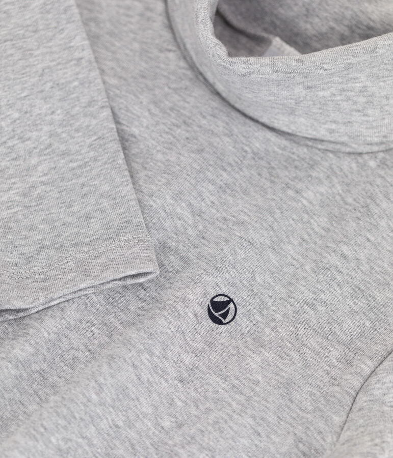 Prenda de cuello cisne de algod&oacute;n de ni&ntilde;a/ni&ntilde;o gris