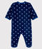 Sobrepijama de polar con estrellas para bebé azul MEDIEVAL/blanco MARSHMALLOW