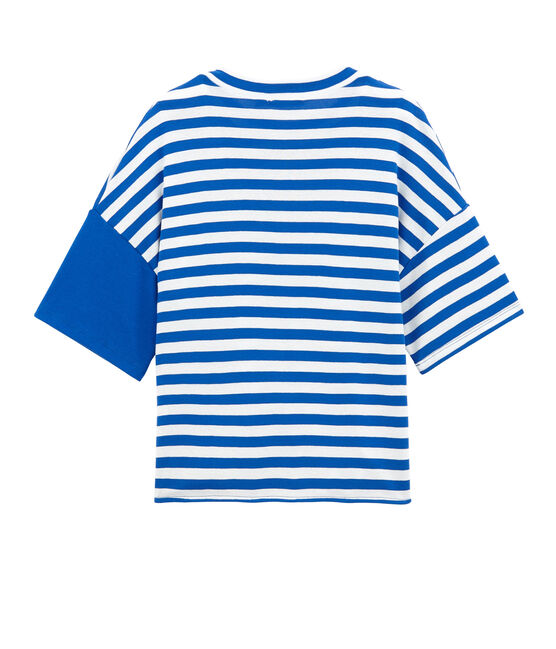 camiseta de playa adulto azul PERSE/blanco MARSHMALLOW