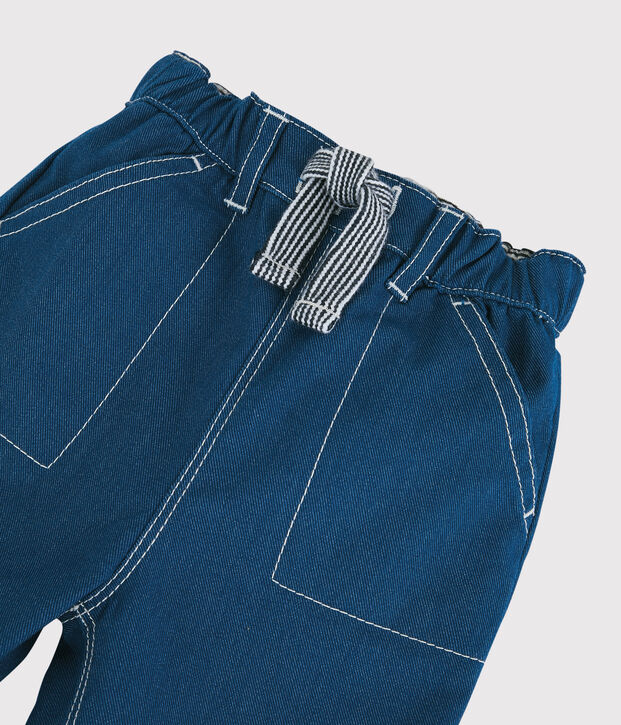 Pantal&oacute;n de algod&oacute;n de beb&eacute;. azul
