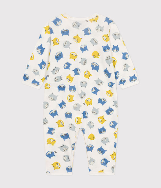 Pijama sin pies de algodón para bebé blanco MARSHMALLOW/blanco MULTICO