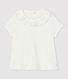 Blusa calada de manga corta de algodón de bebé niña