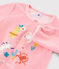 Pijama rosa con animales yoga de niña de terciopelo rosa GRETEL