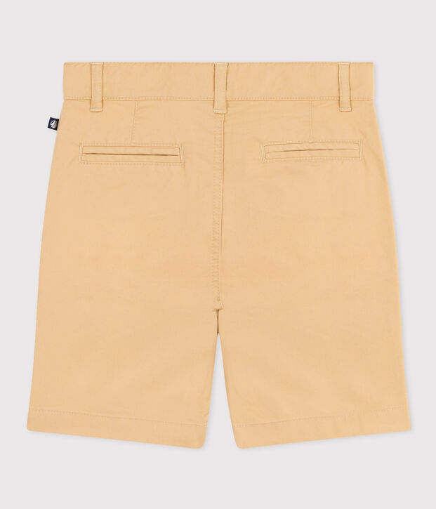 Bermudas de tela de algod&oacute;n para ni&ntilde;o beige