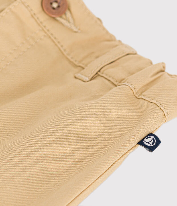Pantal&oacute;n corto de sarga de beb&eacute; beige