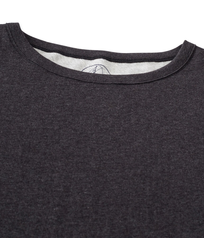 Camiseta maxi para mujer en t&uacute;bico extrafino chin&eacute; gris CITY CHINE