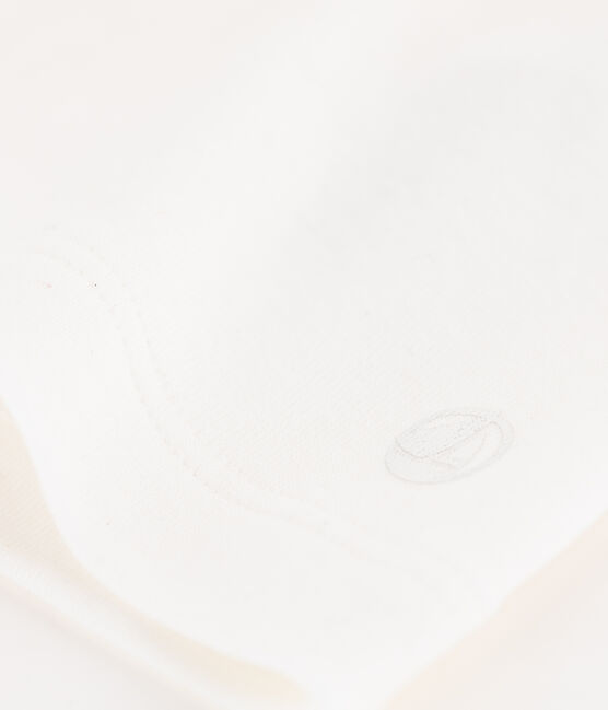 Camiseta de manga corta de algodón de niña blanco MARSHMALLOW