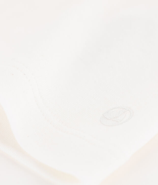 Camiseta de manga corta de algod&oacute;n de ni&ntilde;a blanco