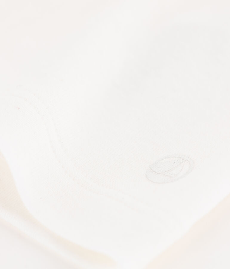 Camiseta de manga corta de algod&oacute;n de ni&ntilde;a blanco