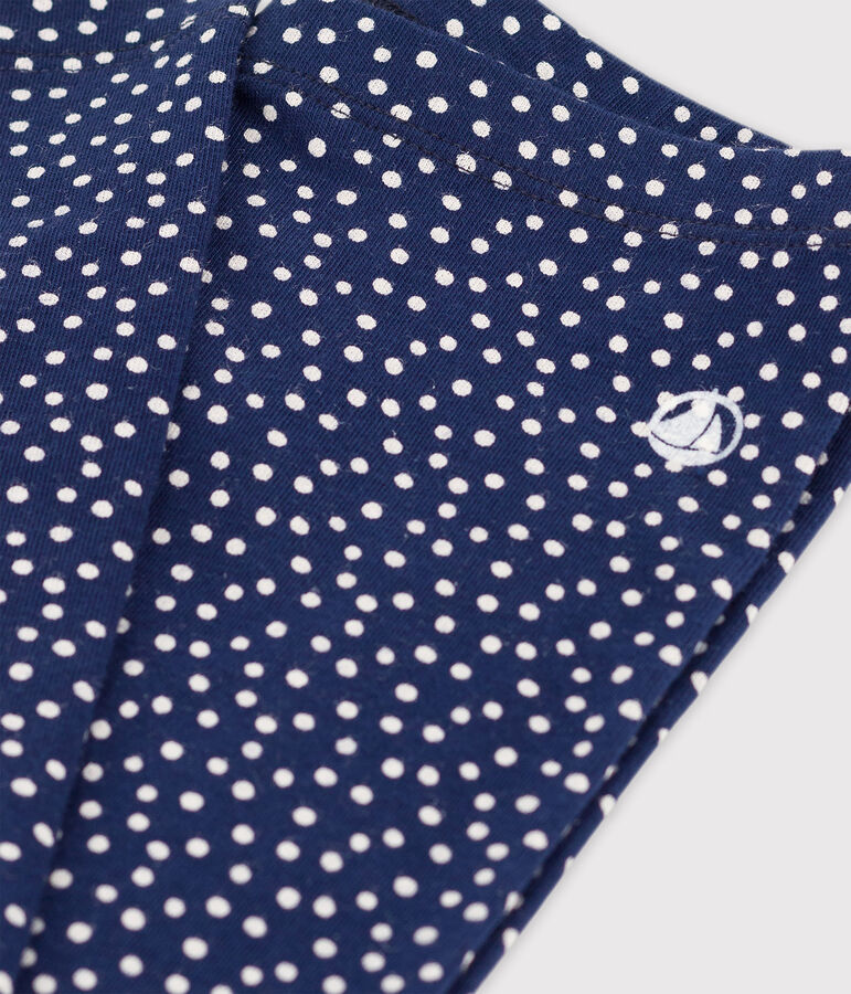 Leggings de jersey de elastano de ni&ntilde;a azul/blanco