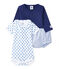 Conjunto de 3 piezas para bebé niño azul CHALOUPE/blanco ECUME/ PERSE