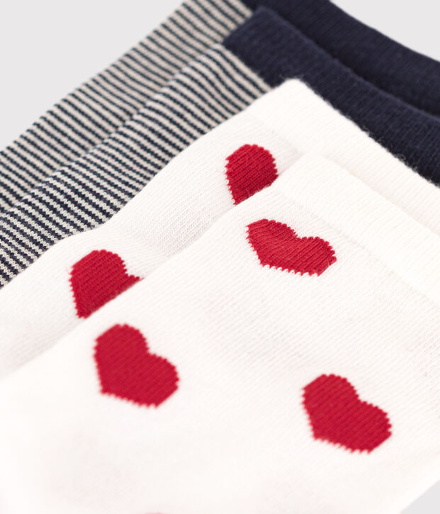 2 pares de calcetines de algod&oacute;n estampados para mujer multicolor