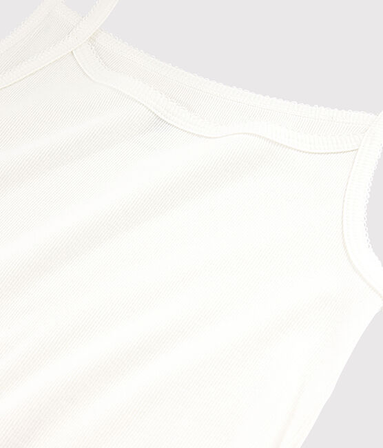 Camiseta de tirantes de algodón ligero de mujer blanco MARSHMALLOW