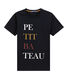 Camiseta de manga corta con serigrafía de texto