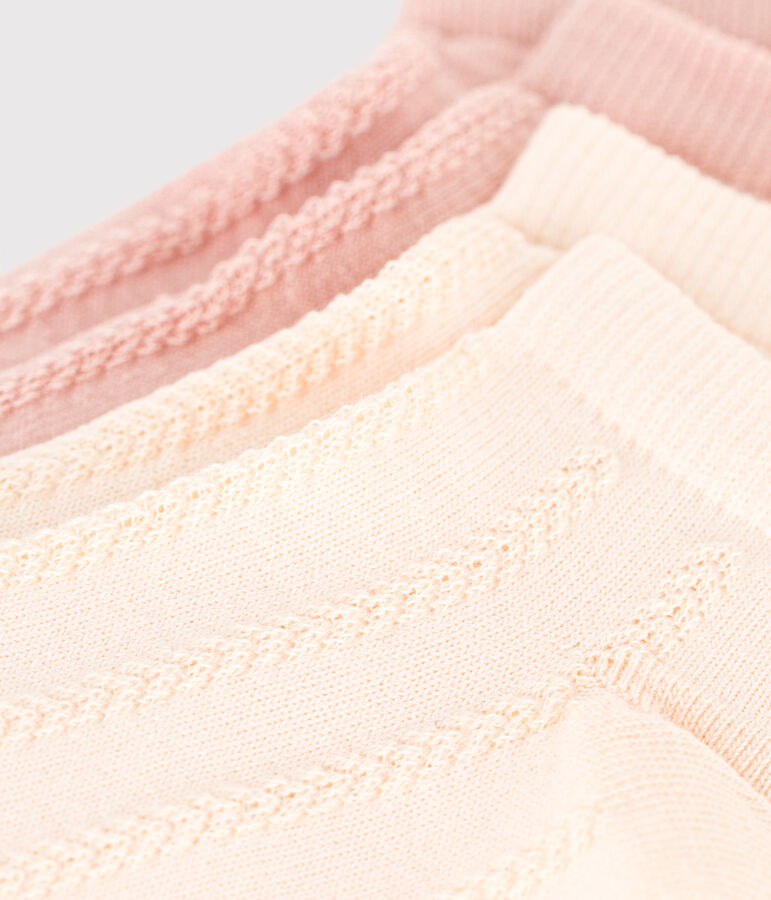 Juego de 2 pares de calcetines lisos de punto de algod&oacute;n para ni&ntilde;os variante 2