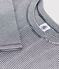 Camiseta L'ICONIQUE con cuello redondo de algodón orgánico de mujer azul SMOKING/blanco MARSHMALLOW