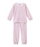 Pijama de terciopelo estampado para niña blanco ECUME/blanco MULTICO