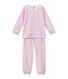Pijama de terciopelo estampado para niña