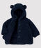 Abrigo de sherpa para bebé niña azul SMOKING