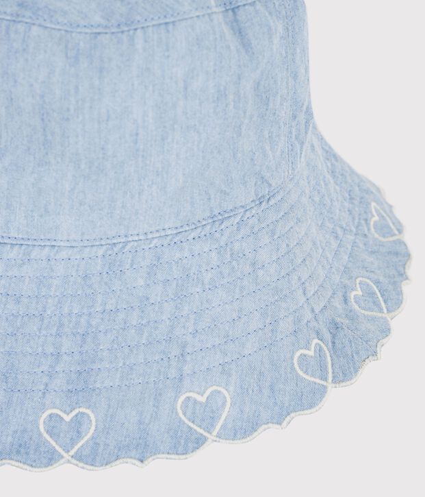 Gorro infantil de chambray azul