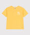 Camiseta infantil de manga corta de algodón con estampado amarillo ORGE