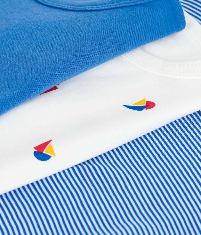 Juego de camisetas infantiles de algod&oacute;n de manga corta con estampado multicolor