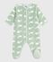 Sobrepijama polar de invierno con estampado de ballenas para bebé SAULE/ MARSHMALLOW